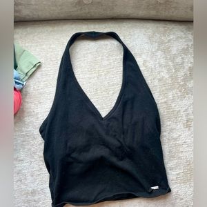 Hollister black halter top